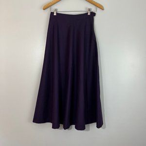 Vintage 100% Pure Wool Purple Tintern Maxi Skirt